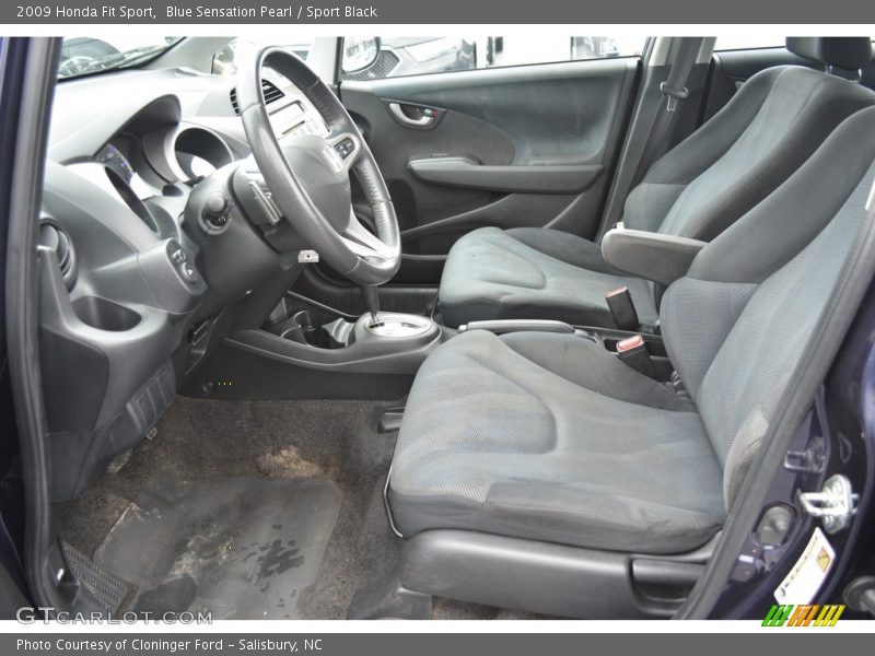 Blue Sensation Pearl / Sport Black 2009 Honda Fit Sport