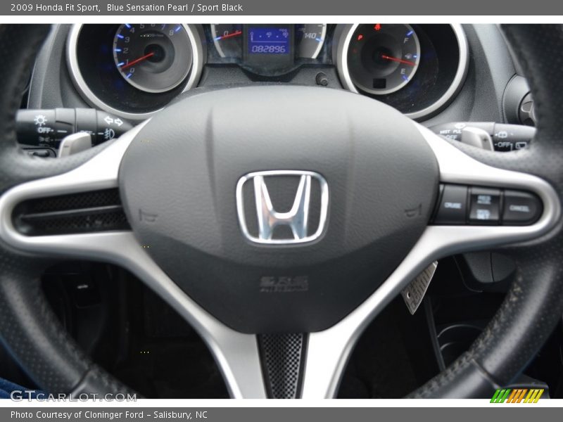 Blue Sensation Pearl / Sport Black 2009 Honda Fit Sport