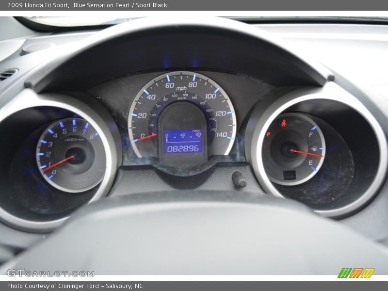 Blue Sensation Pearl / Sport Black 2009 Honda Fit Sport
