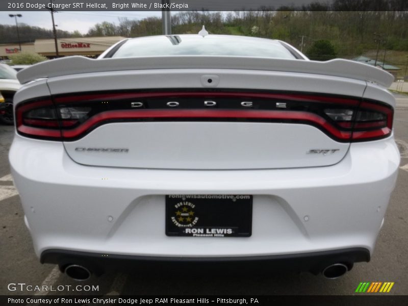 Bright White / Black/Sepia 2016 Dodge Charger SRT Hellcat