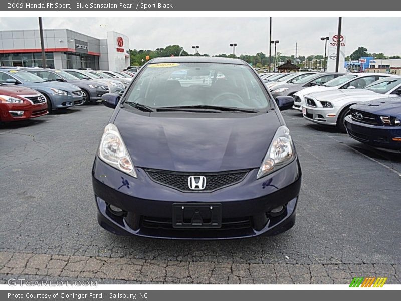 Blue Sensation Pearl / Sport Black 2009 Honda Fit Sport