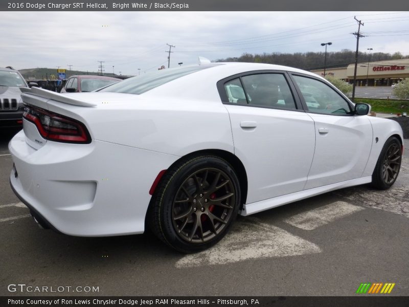 Bright White / Black/Sepia 2016 Dodge Charger SRT Hellcat