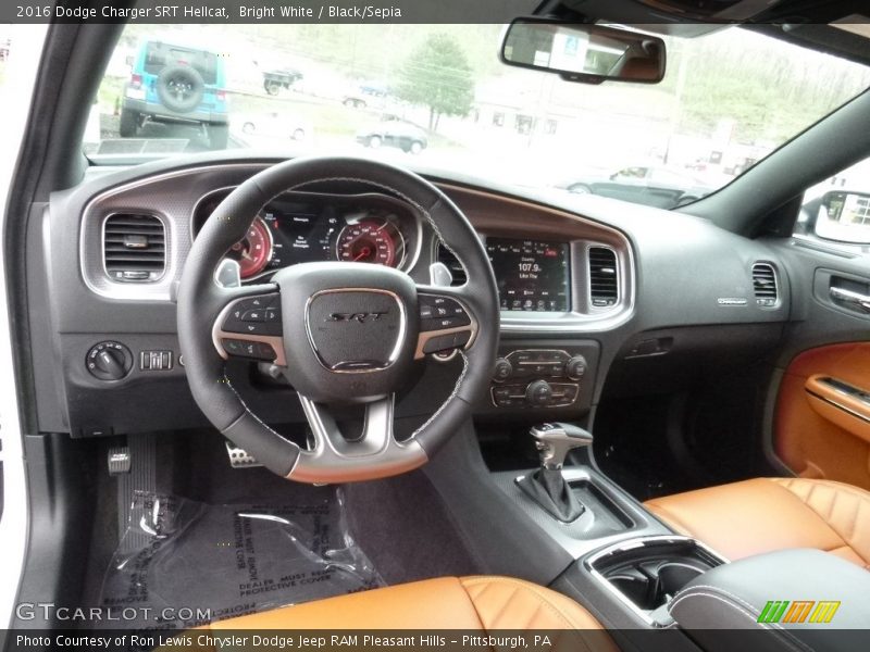 Black/Sepia Interior - 2016 Charger SRT Hellcat 