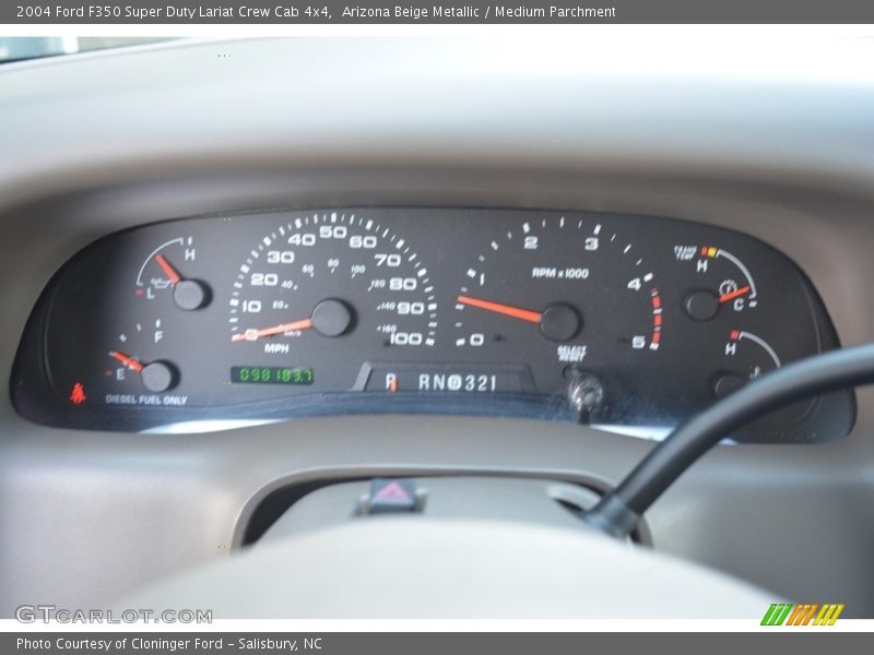 Arizona Beige Metallic / Medium Parchment 2004 Ford F350 Super Duty Lariat Crew Cab 4x4