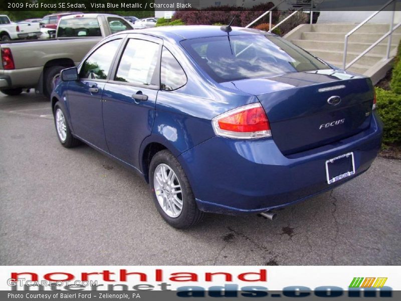 Vista Blue Metallic / Charcoal Black 2009 Ford Focus SE Sedan