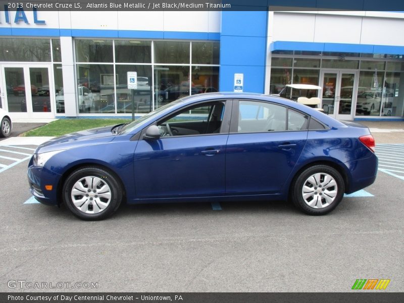 Atlantis Blue Metallic / Jet Black/Medium Titanium 2013 Chevrolet Cruze LS
