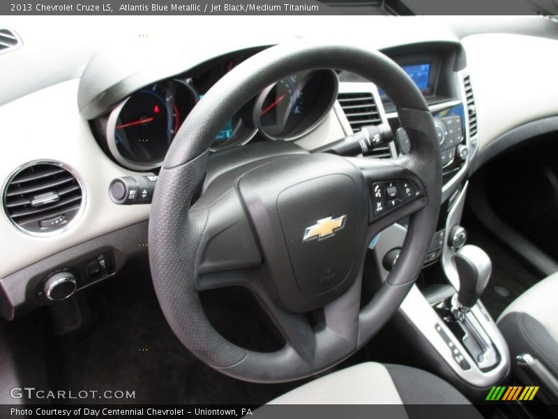 Atlantis Blue Metallic / Jet Black/Medium Titanium 2013 Chevrolet Cruze LS