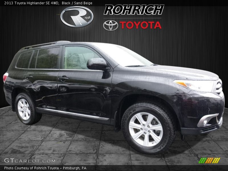 Black / Sand Beige 2013 Toyota Highlander SE 4WD
