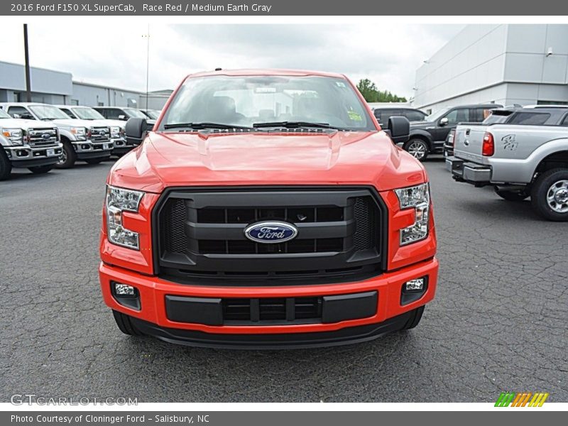 Race Red / Medium Earth Gray 2016 Ford F150 XL SuperCab