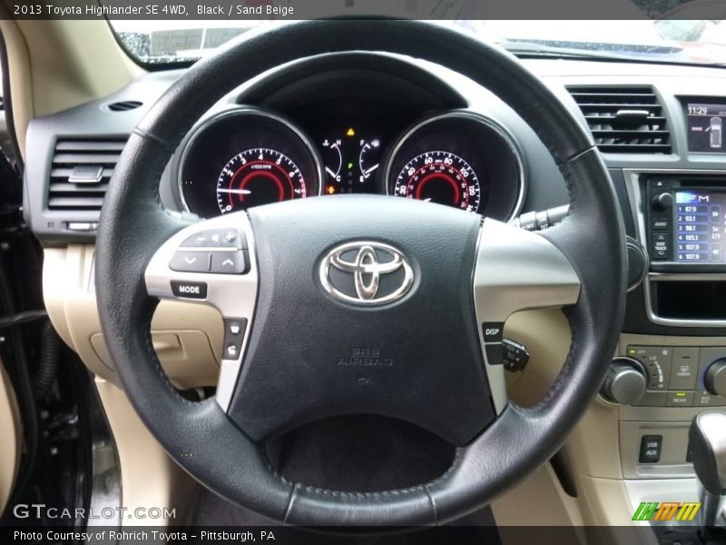 Black / Sand Beige 2013 Toyota Highlander SE 4WD
