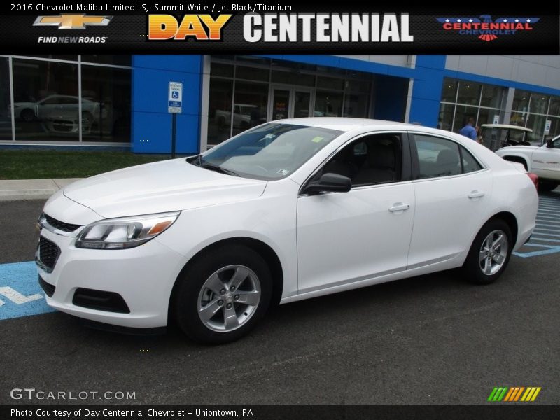 Summit White / Jet Black/Titanium 2016 Chevrolet Malibu Limited LS