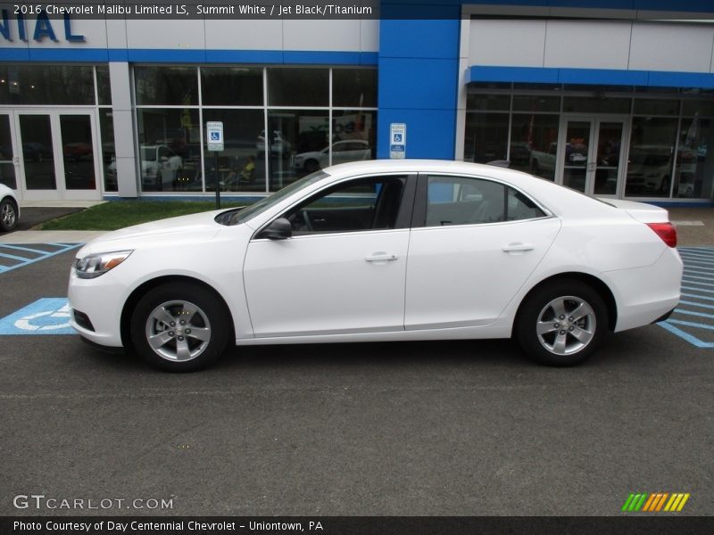 Summit White / Jet Black/Titanium 2016 Chevrolet Malibu Limited LS