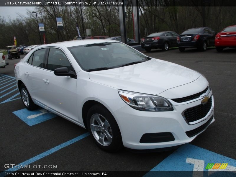 Summit White / Jet Black/Titanium 2016 Chevrolet Malibu Limited LS