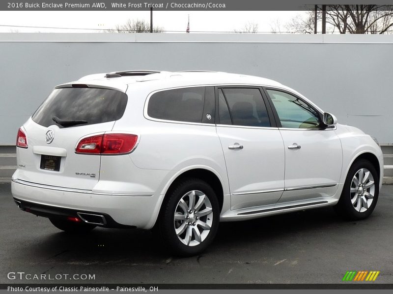 White Frost Tricoat / Choccachino/Cocoa 2016 Buick Enclave Premium AWD