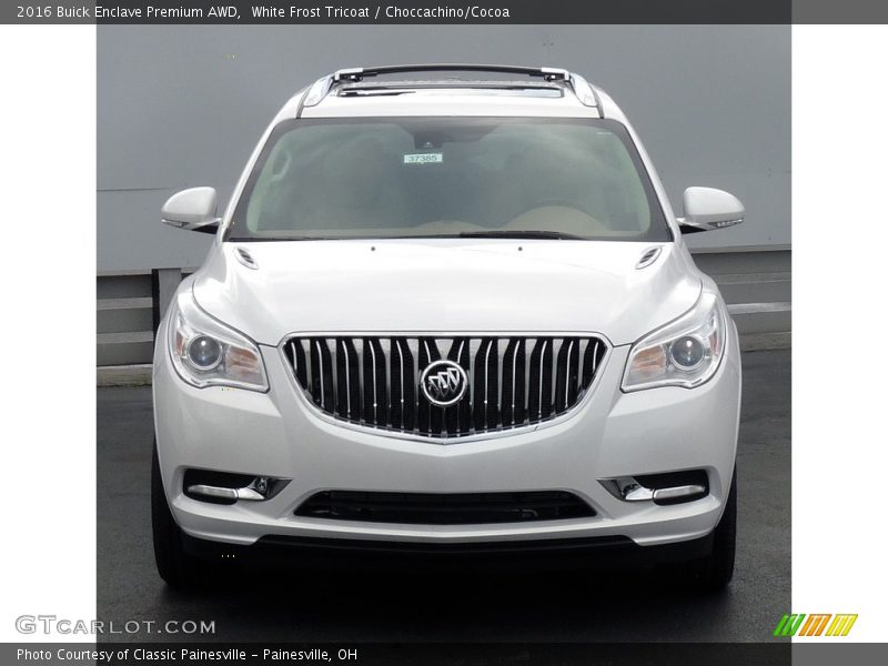 White Frost Tricoat / Choccachino/Cocoa 2016 Buick Enclave Premium AWD