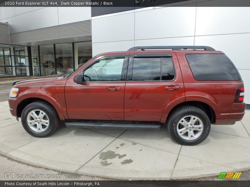 Dark Copper Metallic / Black 2010 Ford Explorer XLT 4x4