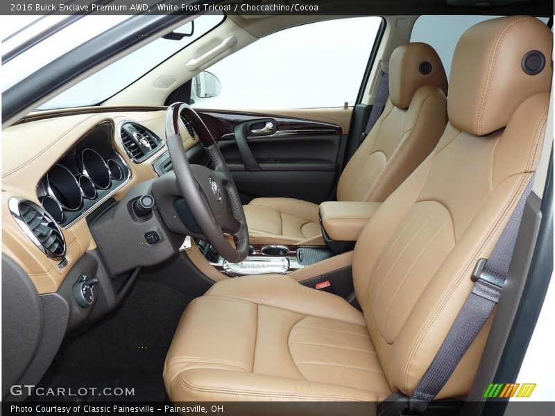 White Frost Tricoat / Choccachino/Cocoa 2016 Buick Enclave Premium AWD