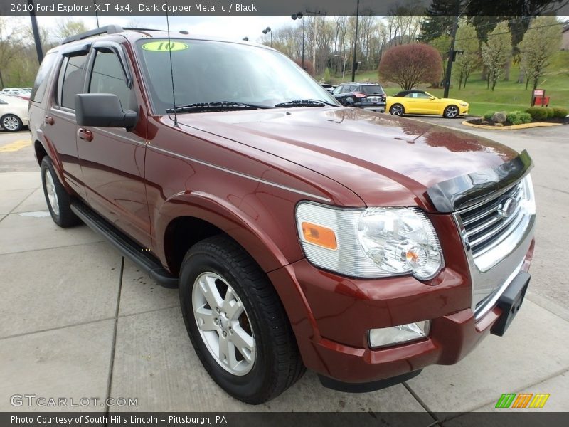 Dark Copper Metallic / Black 2010 Ford Explorer XLT 4x4