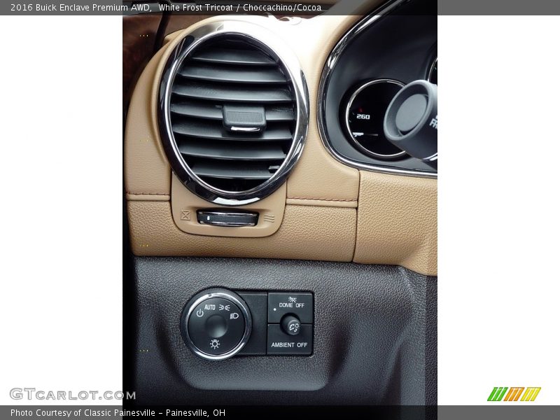 White Frost Tricoat / Choccachino/Cocoa 2016 Buick Enclave Premium AWD