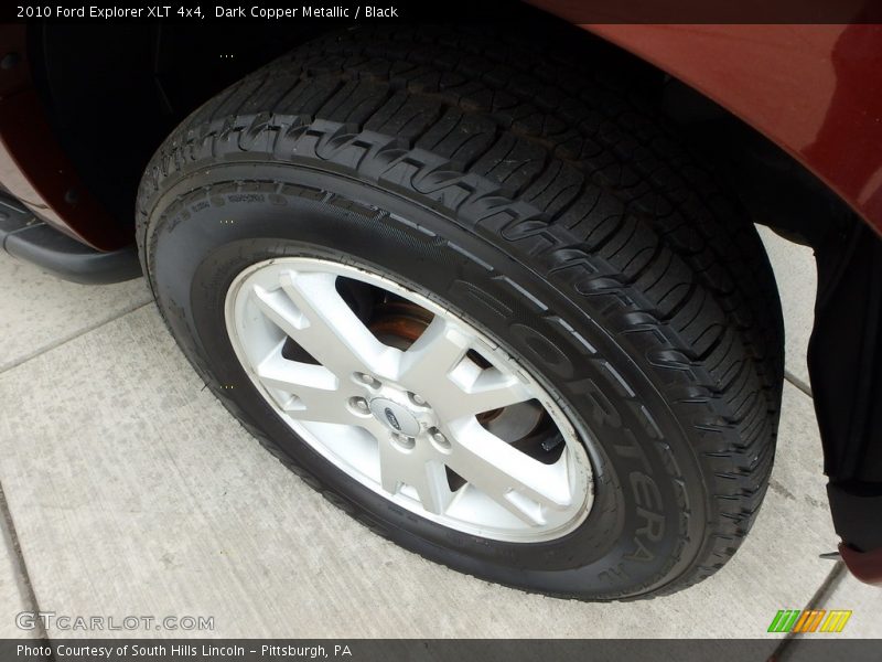 Dark Copper Metallic / Black 2010 Ford Explorer XLT 4x4