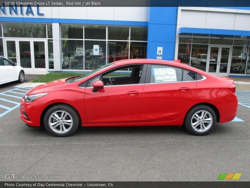 Red Hot / Jet Black 2016 Chevrolet Cruze LT Sedan