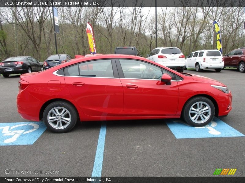 Red Hot / Jet Black 2016 Chevrolet Cruze LT Sedan