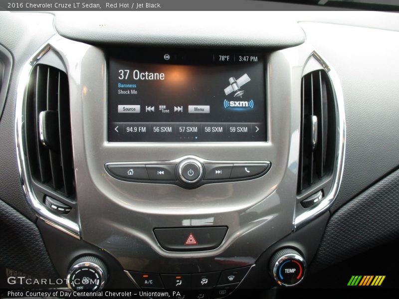 Red Hot / Jet Black 2016 Chevrolet Cruze LT Sedan