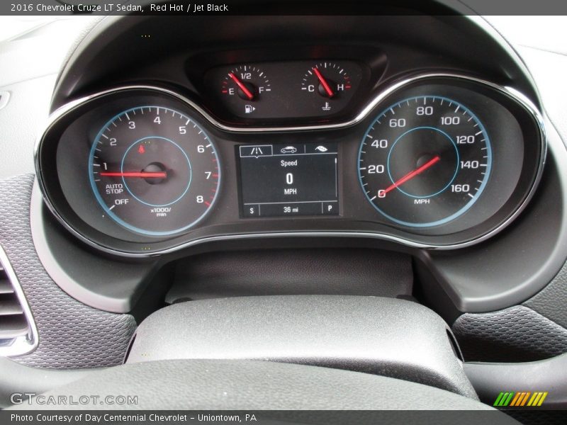 Red Hot / Jet Black 2016 Chevrolet Cruze LT Sedan