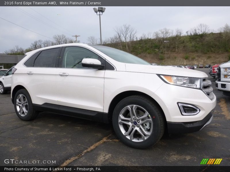 White Platinum / Ceramic 2016 Ford Edge Titanium AWD