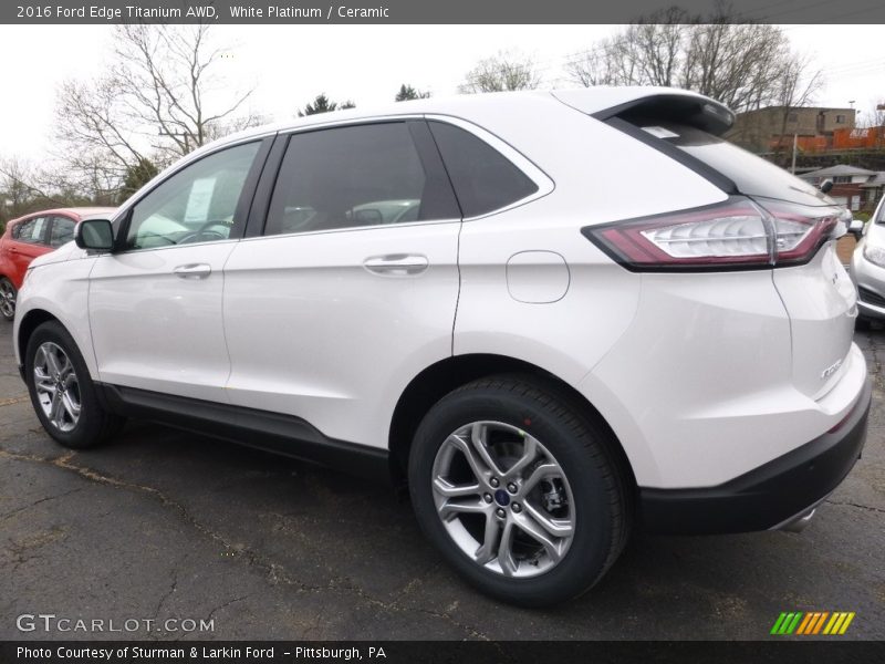 White Platinum / Ceramic 2016 Ford Edge Titanium AWD