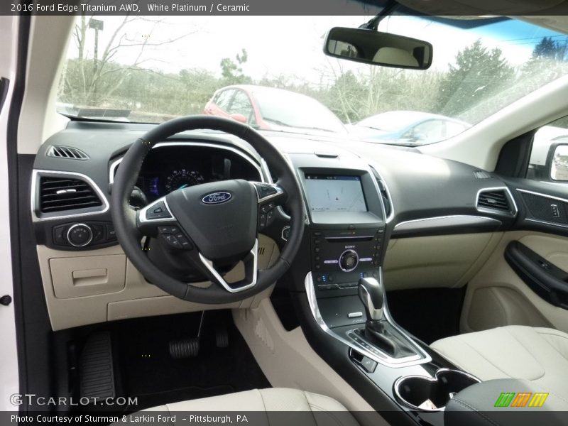 White Platinum / Ceramic 2016 Ford Edge Titanium AWD