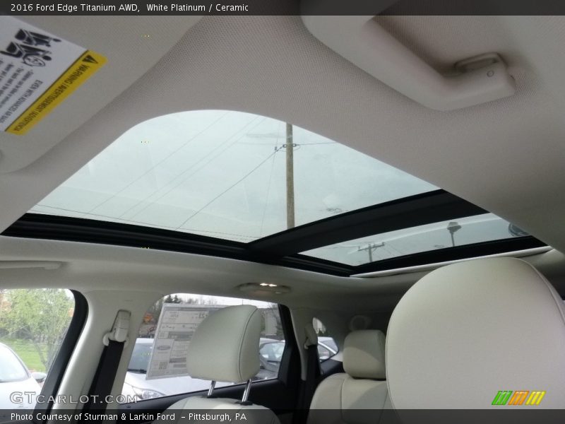 White Platinum / Ceramic 2016 Ford Edge Titanium AWD