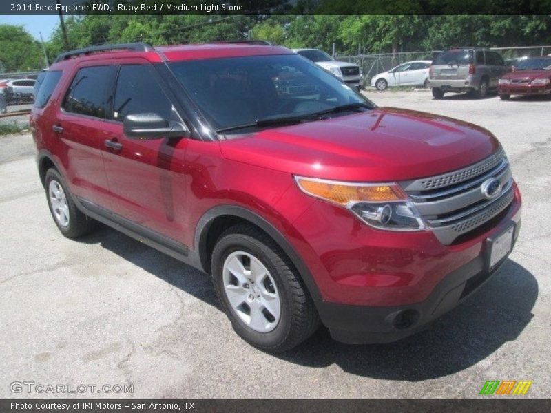 Ruby Red / Medium Light Stone 2014 Ford Explorer FWD