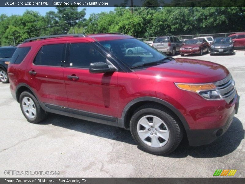 Ruby Red / Medium Light Stone 2014 Ford Explorer FWD