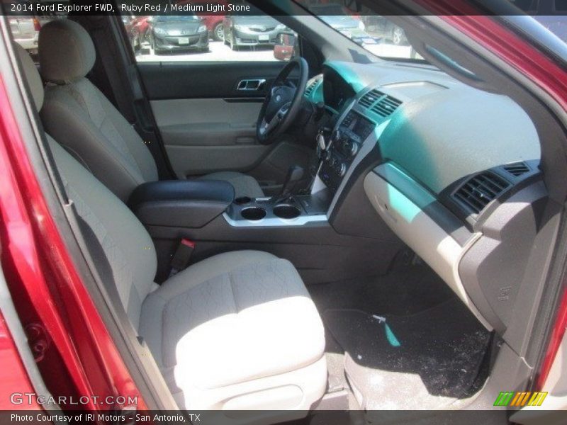Ruby Red / Medium Light Stone 2014 Ford Explorer FWD