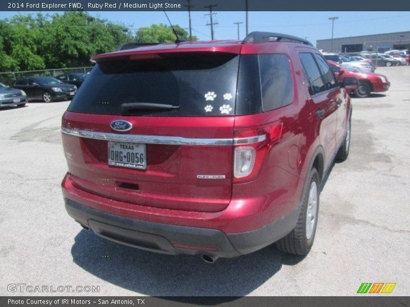 Ruby Red / Medium Light Stone 2014 Ford Explorer FWD