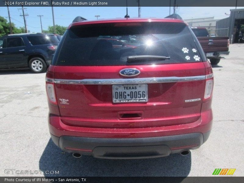 Ruby Red / Medium Light Stone 2014 Ford Explorer FWD
