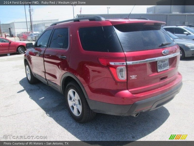 Ruby Red / Medium Light Stone 2014 Ford Explorer FWD
