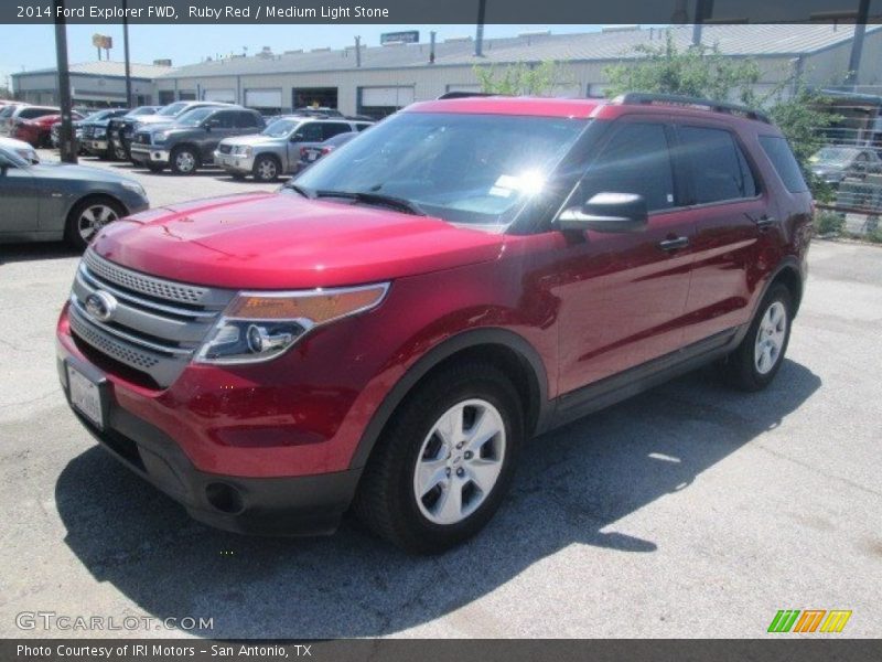 Ruby Red / Medium Light Stone 2014 Ford Explorer FWD