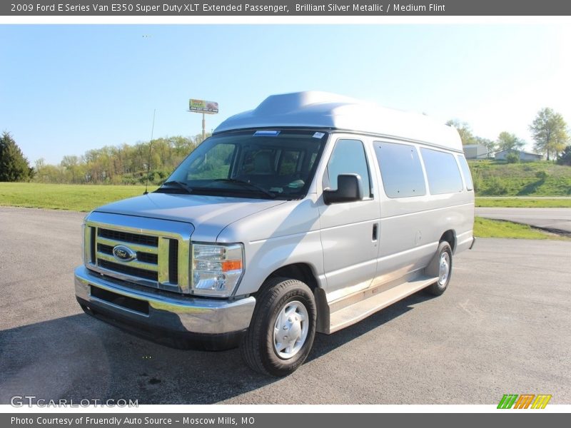 Brilliant Silver Metallic / Medium Flint 2009 Ford E Series Van E350 Super Duty XLT Extended Passenger