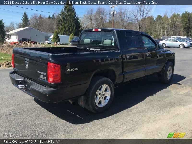 Brilliant Black Crystal Pearl / Dark Slate Gray/Medium Slate Gray 2011 Dodge Dakota Big Horn Crew Cab 4x4