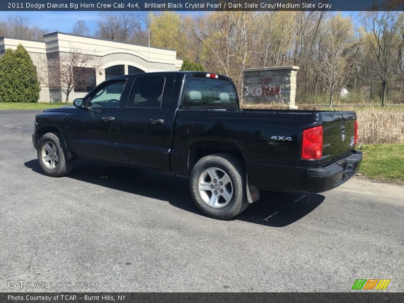 Brilliant Black Crystal Pearl / Dark Slate Gray/Medium Slate Gray 2011 Dodge Dakota Big Horn Crew Cab 4x4