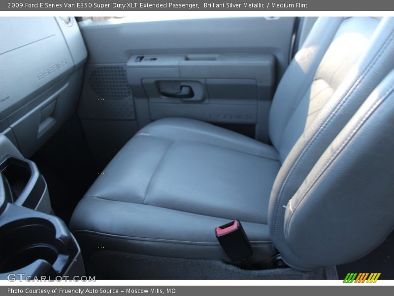 Brilliant Silver Metallic / Medium Flint 2009 Ford E Series Van E350 Super Duty XLT Extended Passenger