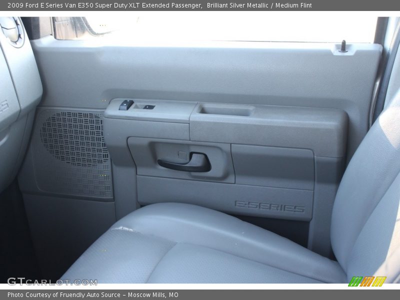 Brilliant Silver Metallic / Medium Flint 2009 Ford E Series Van E350 Super Duty XLT Extended Passenger