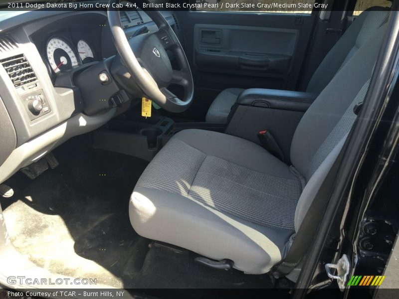 Brilliant Black Crystal Pearl / Dark Slate Gray/Medium Slate Gray 2011 Dodge Dakota Big Horn Crew Cab 4x4