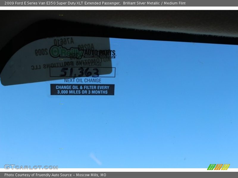 Brilliant Silver Metallic / Medium Flint 2009 Ford E Series Van E350 Super Duty XLT Extended Passenger