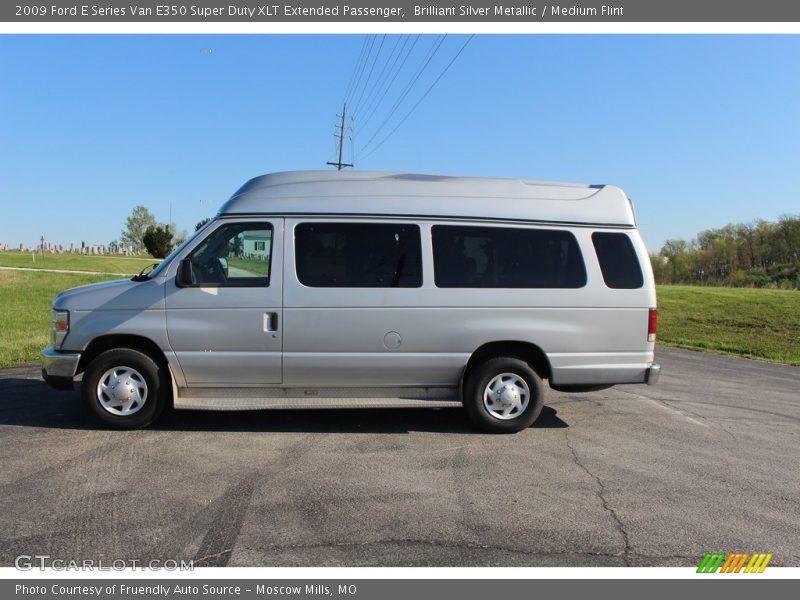 Brilliant Silver Metallic / Medium Flint 2009 Ford E Series Van E350 Super Duty XLT Extended Passenger