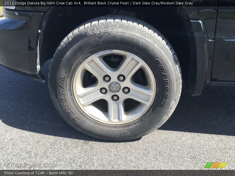 Brilliant Black Crystal Pearl / Dark Slate Gray/Medium Slate Gray 2011 Dodge Dakota Big Horn Crew Cab 4x4