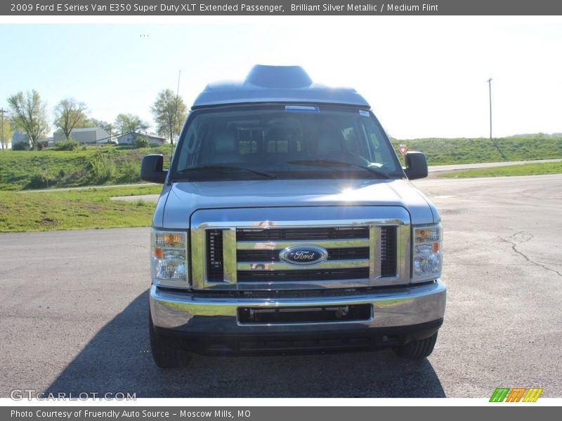 Brilliant Silver Metallic / Medium Flint 2009 Ford E Series Van E350 Super Duty XLT Extended Passenger