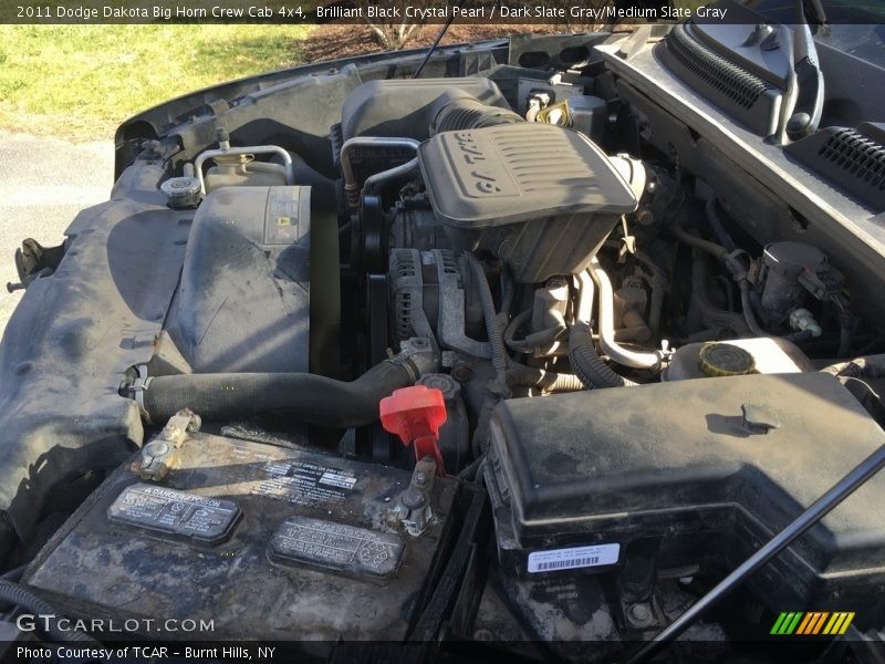 Brilliant Black Crystal Pearl / Dark Slate Gray/Medium Slate Gray 2011 Dodge Dakota Big Horn Crew Cab 4x4